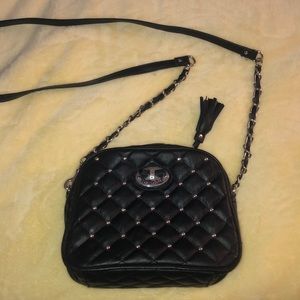 Betsy Johnson black over the shoulder purse